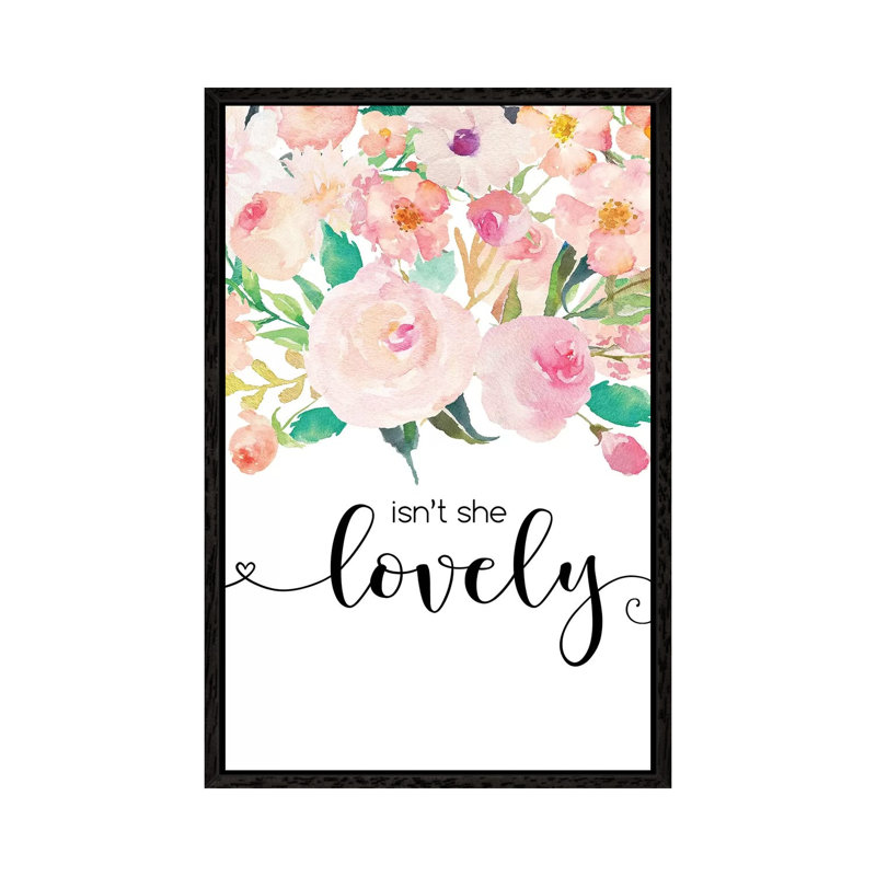 Isn't She Lovely - Painting on Canvas, 66.04cm H x 45.72cm W x 3.81cm D, Black Framed