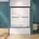 Porte moustiquaire double pour porte de salle de bain avec verre trempé transparent l 56 à 60 po x H 62 po