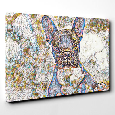 French Bulldog Puppy Dog - Wrapped Canvas