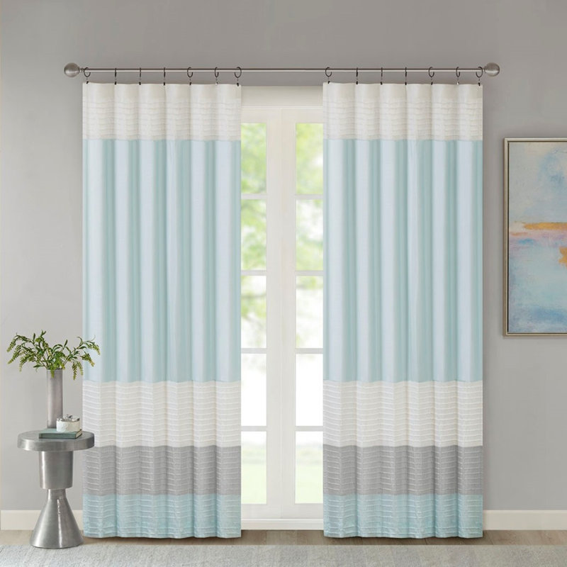 Panneau de rideau Polyoni Pintuck (seulement 1 panneau PC)
