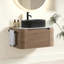 Meuble-lavabo préassemblé avec lavabo et porte-serviettes, comptoir en pierre frittée et lavabo ovale en céramique-1157232416-1157232429-1157232431