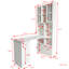 Bureau d'ordinateur de coin en L pour bureau à domicile ou bureau d'étude (tabourets non inclus)