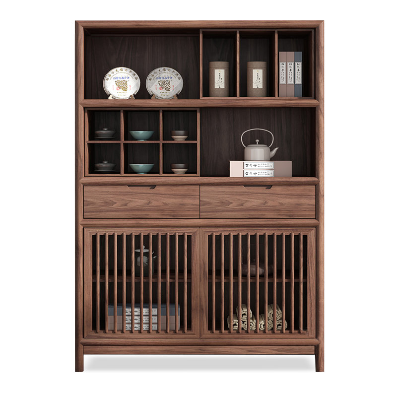 Nut-brown Solid  Wood Display Cases