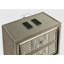 2-Drawer LED Nightstand with Dual USB, Ivory and Camel