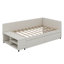 Lit plateforme simple tapissier en forme de L avec tiroirs-684862426