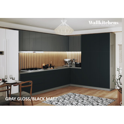 FK-TIMELESS 144'' W x 96'' H Medium Density Fiberboard (MDF) Kitchen Cabinet Set Ready-to-Assemble