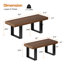 Ensemble de table de salle à manger avec table de salle à manger extensible rectangulaire et chaises rembourrées-1418041582-1418041583-1418041490
