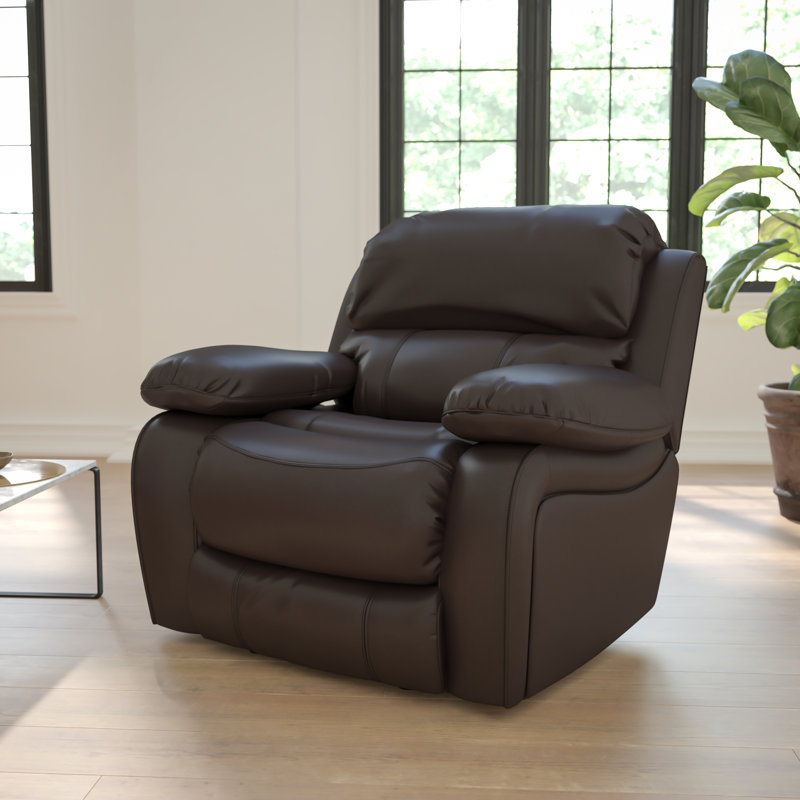 Fauteuil à bascule inclinable LeatherSoft, Similicuir brun