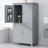Elegant Bathroom Floor Storage Cabinet, Bathroom Storage Unit, Freestanding Cabinet With 4 Doors, Adjustable Shelves, Adaptable Shelves, Grey-792598942