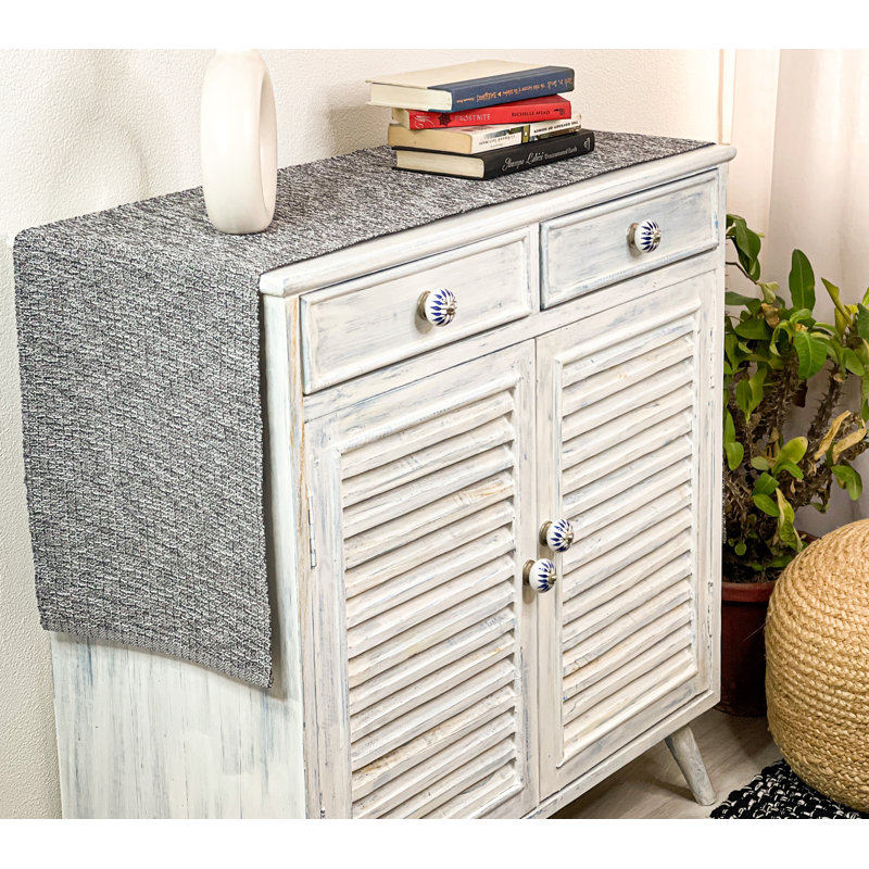 HONEYCOMB TABLE RUNNER, Gray