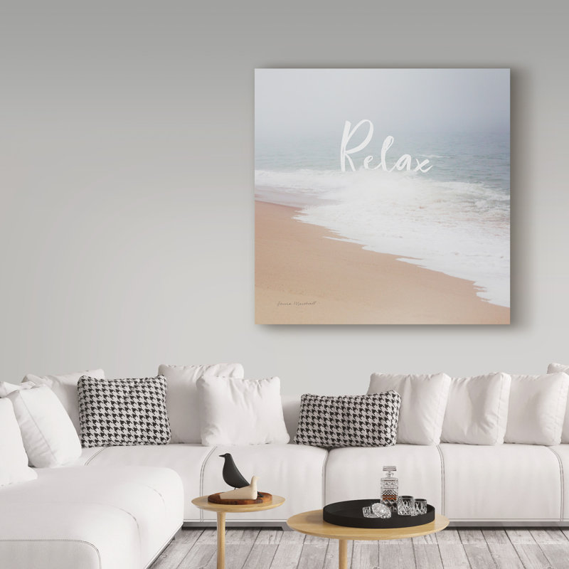 « serene sea ii », reproduction d’impression sur toile tendue, H 14 po x l 14 po x P 2 po
