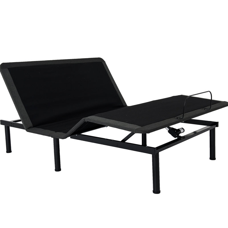 Base de lit réglable avec commandes activées par la voix - 12 po de hauteur, base grand format jusqu'à 750 livres à profil bas, chargement sans fil