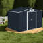 Remises en acier durable, conception moderne spacieuse pour le rangement dans la cour