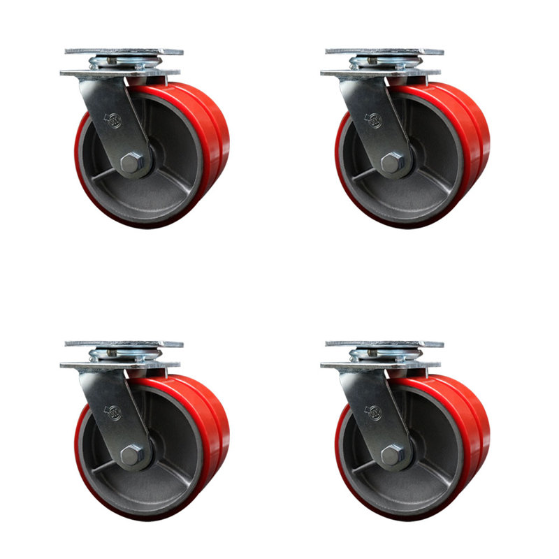 Ensemble de roulettes pivotantes 6 po
