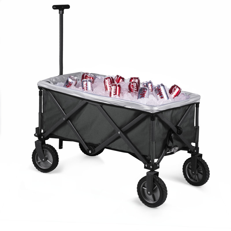 Chariot utilitaire portatif Adventure Wagon Elite avec table et doublure, Noir / Gris