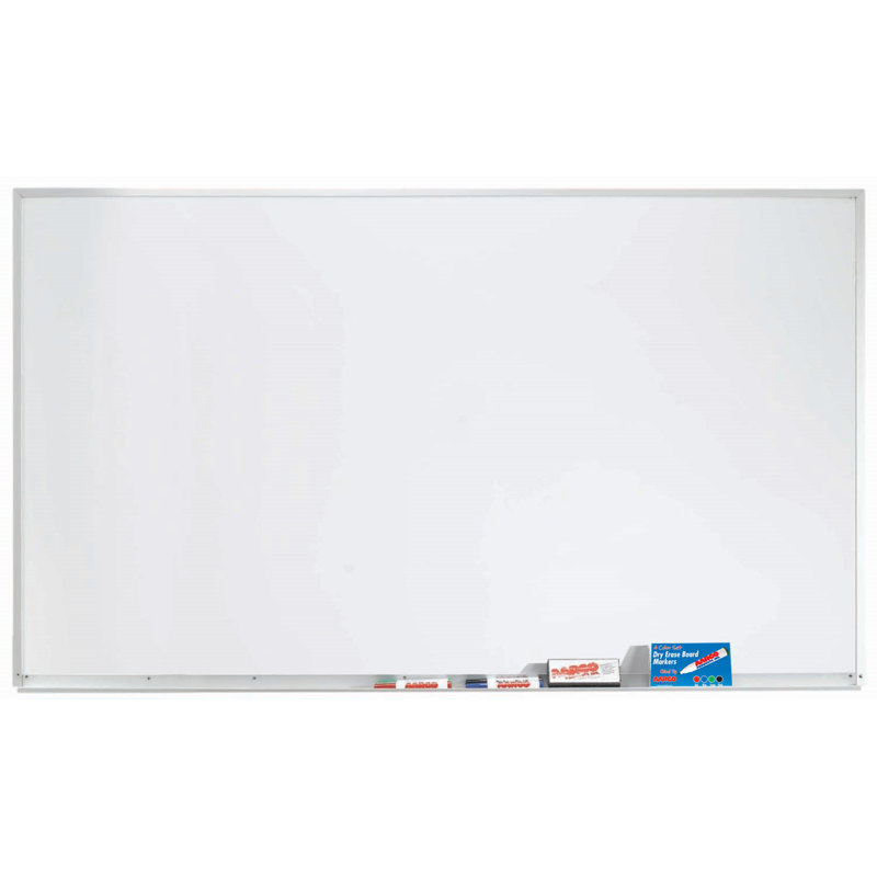 AARCO Yes Porcelain Wall Metal Whiteboard, 3' H x 5' L