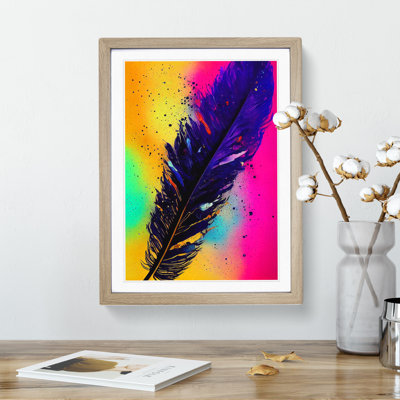 Feathers Splashed No.2 - Framed Print