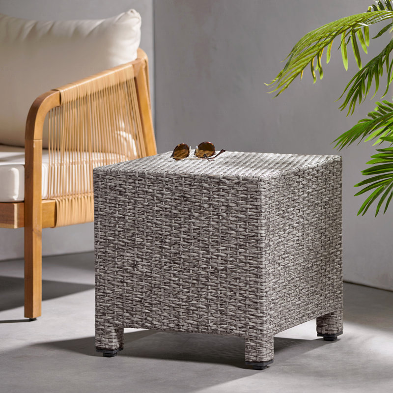 Patio Accent Table, Gray