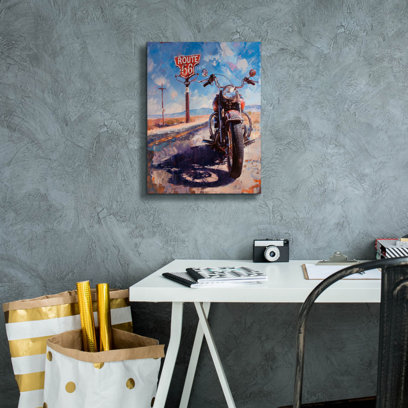  «Ridin Down The Highway» par Doron David, art mural sur toile, 12 po x 16 po, H 16 po x l 12 po