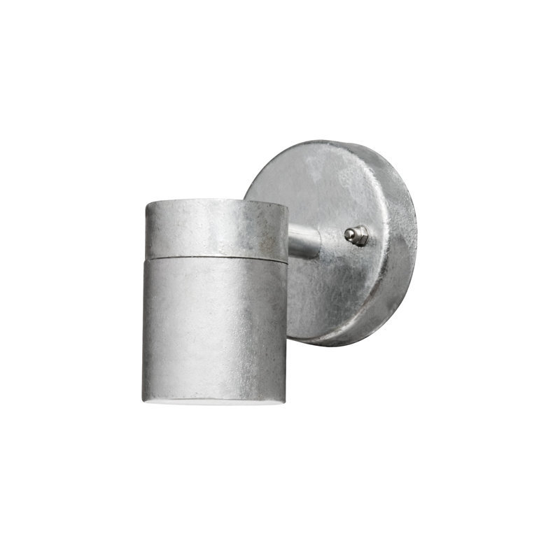 Modena Matte Black Outdoor Armed Sconce, Galvanised steel