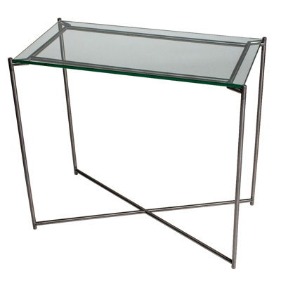 Bedell 123.3cm Glass Top Console Table
