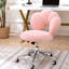 Chaise de bureau pivotante à hauteur ajustable recouverte de tissu - Rose 360 Relaxing For Home-1131056456