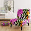 Fauteuil de chambre rembourré style tropical Mid-Century