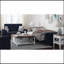 Causeuse convertible rembourrée avec rangement, polyester bleu foncé-744806936