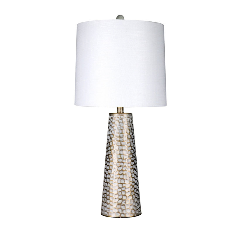 Lampe de table 25 po Delphi, Or/gris
