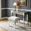 Mikayil Glass Mirrored Accent Stool Diamonds Vanity Stool-609937802