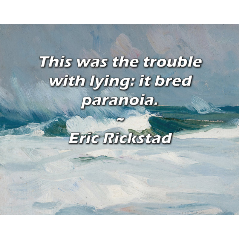 World Menagerie Gallery Wrapped Canvas By Eric Rickstad: "This was the trouble with lying: it bred para, 28" H x 40" W