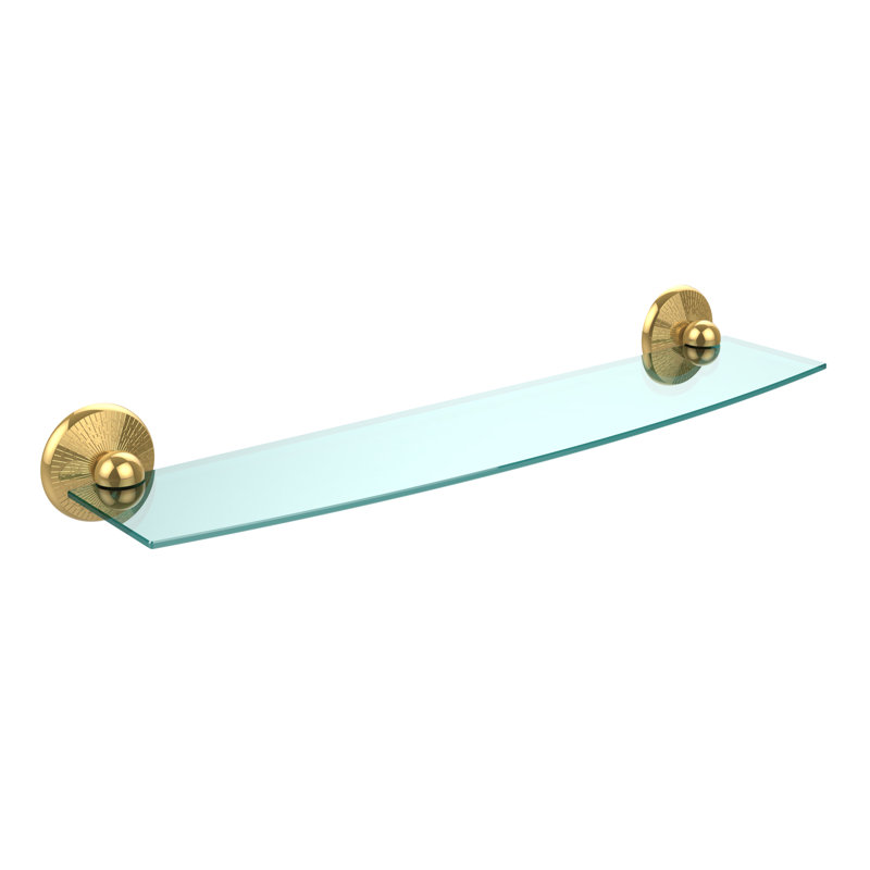 Marchmont Bracket Shelf, 18", Polished Brass