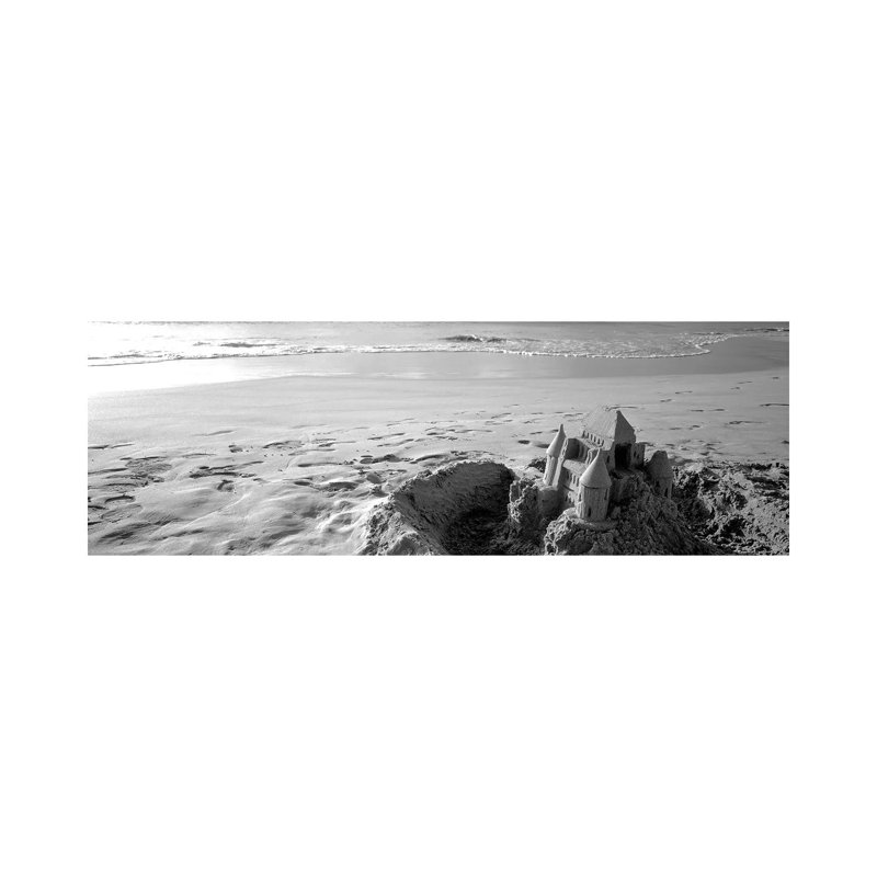 Sandcastle At Hapuna Beach, Big Island, Hawaii, USA by Panoramic Images - Wrapped Canvas Panoramic Print