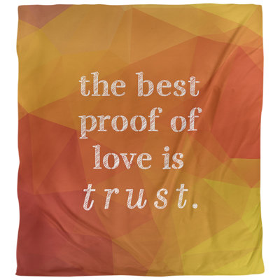 Housse de couette simple Love and Trust Quote
