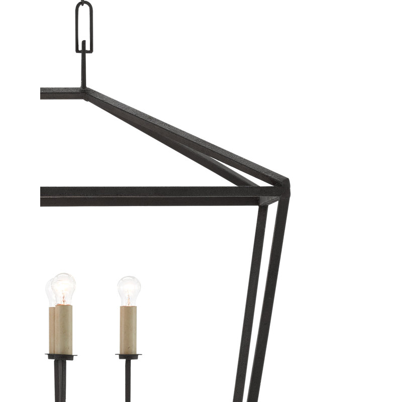 Denison 6 - Light Dimmable Lantern Geometric Chandelier