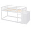 Lit superposé simple au-dessus de simple avec 4 tiroirs et 3 tablettes - blanc-120940601-120940600