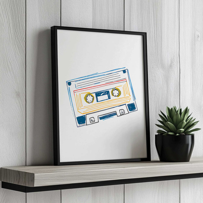 «Retro Rhythms» par Seven Trees Design, reproduction d'art, L 30 x H 40, Brun, Impression encadrée