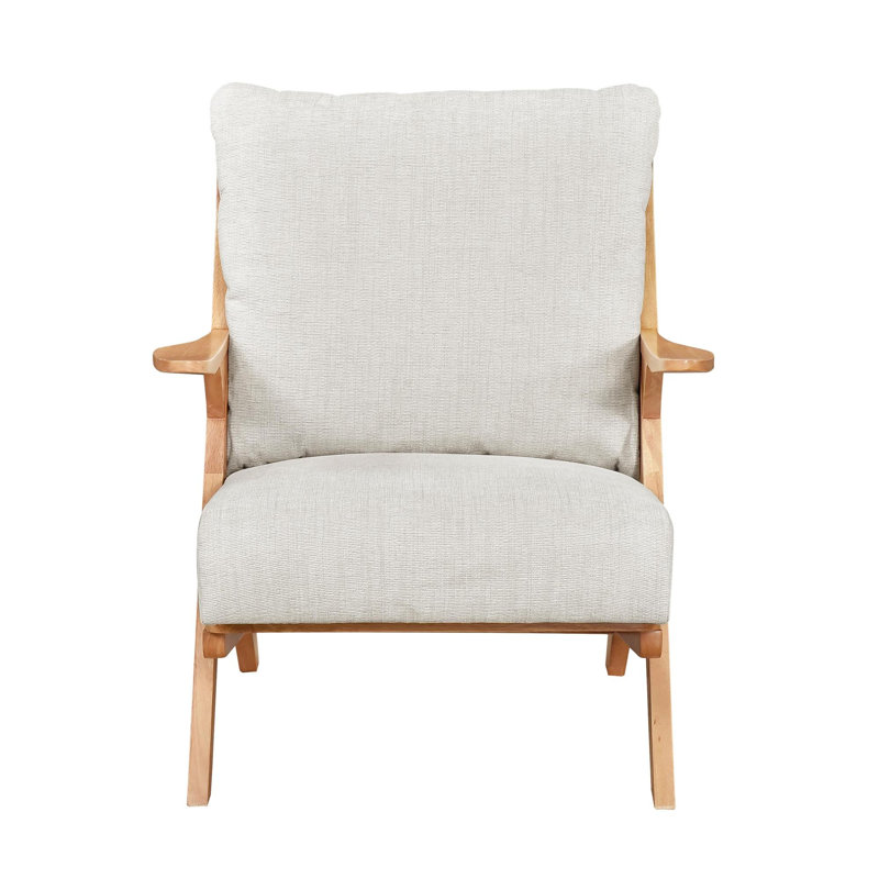 Chaise d'appoint Mid-Century de style moderne 1pc, Beige