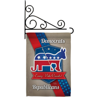 Chaque vote compte 2 faces de polyester 18,5 x 13 po Ensemble de drapeaux
