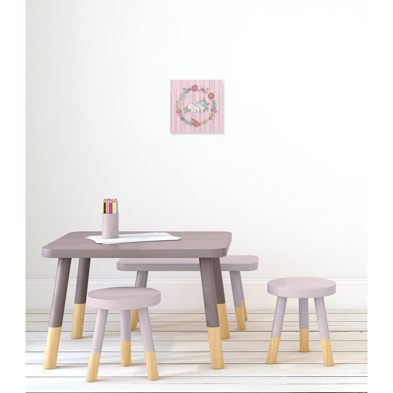Décoration murale pour enfants, H 12 po x l 12 po x P 1,5 po, Toile