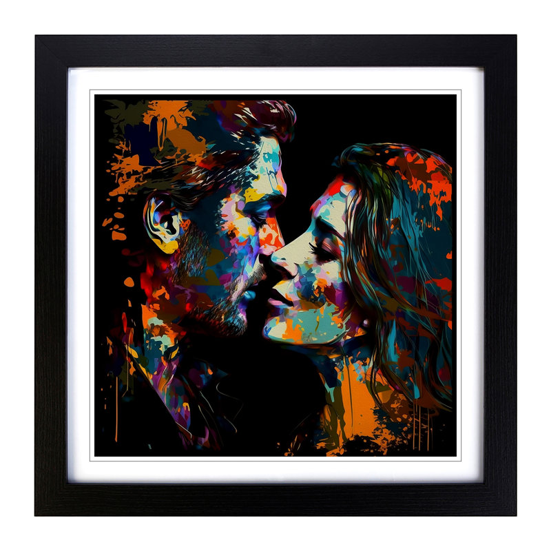 Lovers - Framed Print, Black