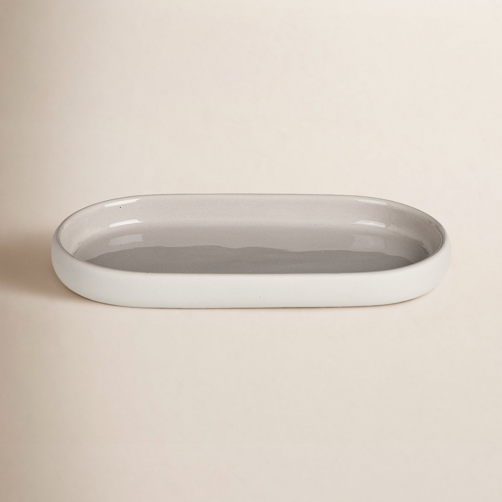 Sono Bathroom Accessory Tray, Moonbeam Cream