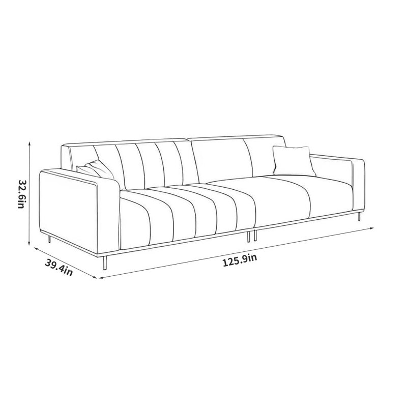 Simple And Creative Sofa, Off White/Khaki