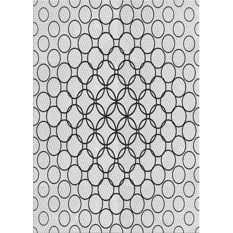 Tapis blanc cassé à motif, Rectangle 8 pi x 12 pi