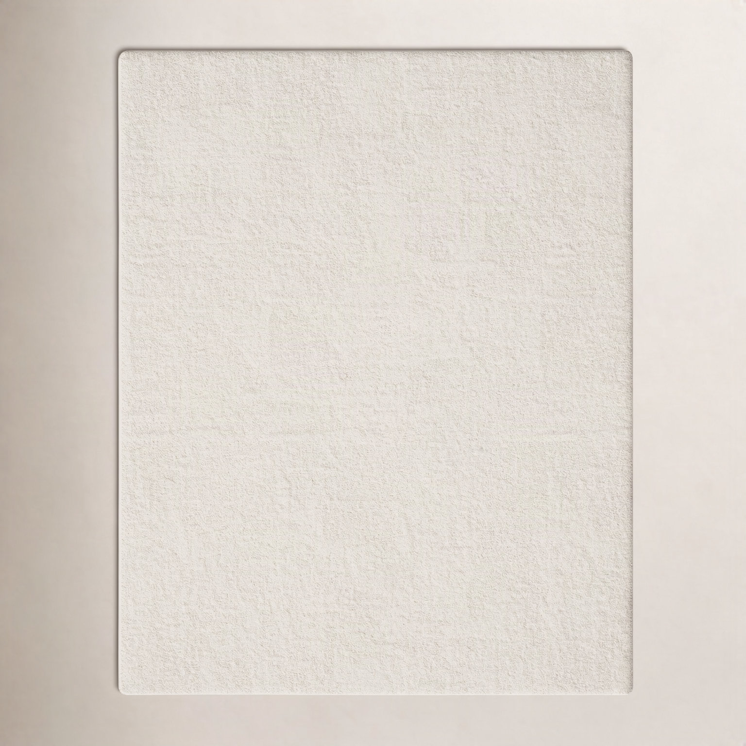 Ivory Shag Rug, Rectangle 2' x 3'