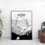Kobe City Map - No Frame Print-2085113640