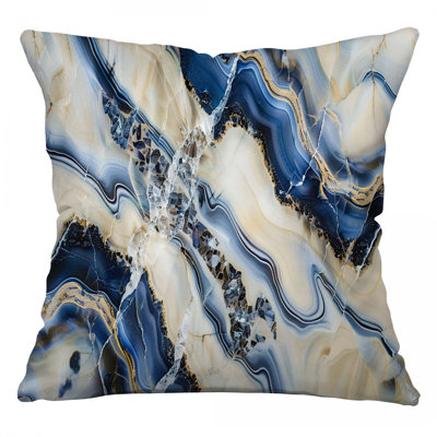 Cotton Blend Reversible Throw Pillow