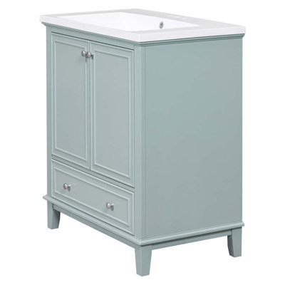 Meuble-lavabo simple 30 avec lavabo vert