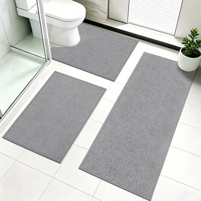 Tapis de bain texturés, absorbants et antidérapants (paquet de 3)