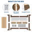 Structure de lit plateforme en bois, support de lattes en bois, aucun sommier requis, assemblage facile, conception silencieuse, espace de rangement sous le lit-909118234-909118253